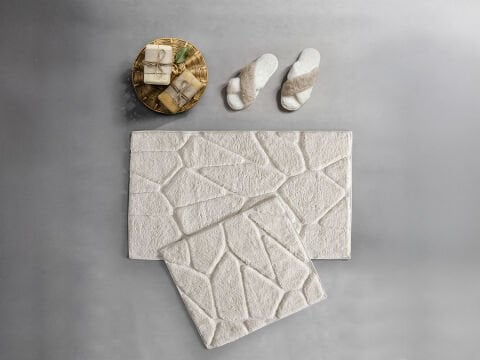 Grano Banyo Paspas Seti 60x100 cm - Krem