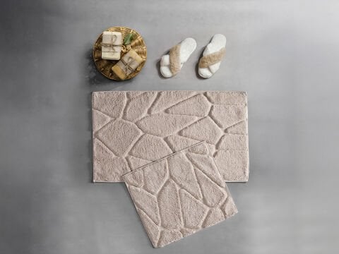 Grano Banyo Paspas Seti 60x100 cm - Vizon