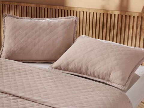 Boho Chic Spring Milas Yatak Örtüsü Bej - Çift Kişilik