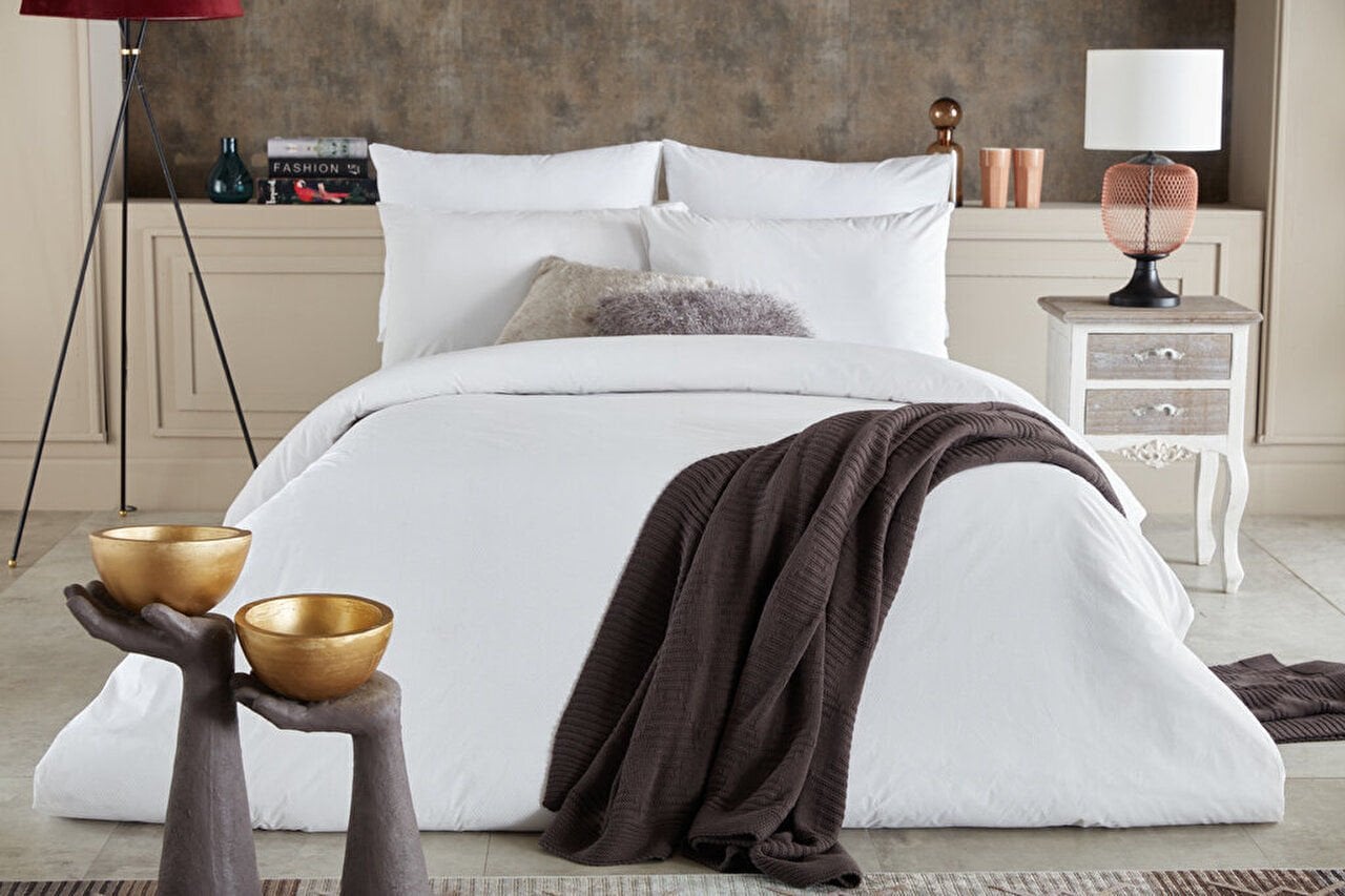 Dreamlife Nevresim Takımı Çift King Size - Beyaz