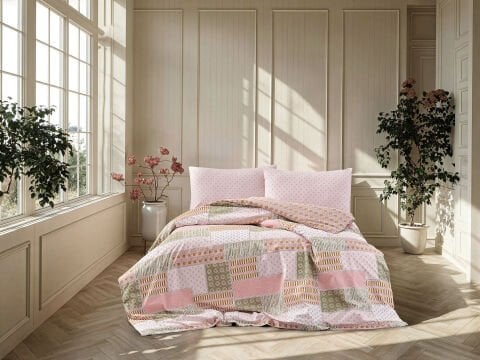 Boho Chic Spring Festival Upsala Nevresim Takımı Çift Kişilik - Bej