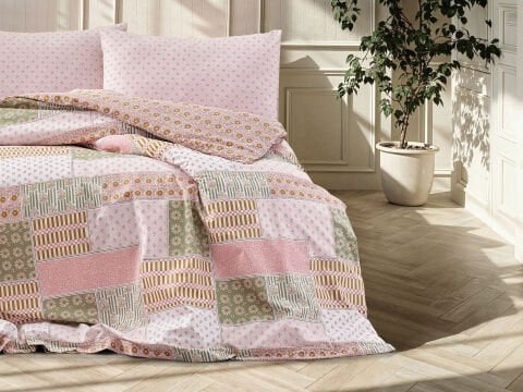 Boho Chic Spring Festival Upsala Nevresim Takımı Çift Kişilik - Bej