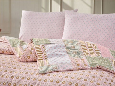 Boho Chic Spring Festival Upsala Nevresim Takımı Çift Kişilik - Bej