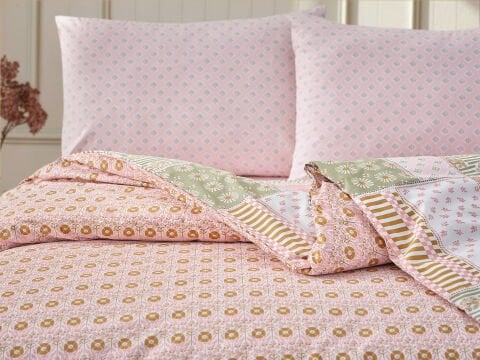 Boho Chic Spring Festival Upsala Nevresim Takımı Çift Kişilik - Bej