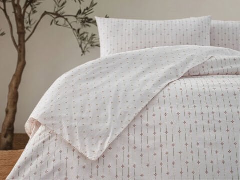 Boho Chic Spring Easy Cotton Ravel nevresim Takımı Çift Kişilik - Krem