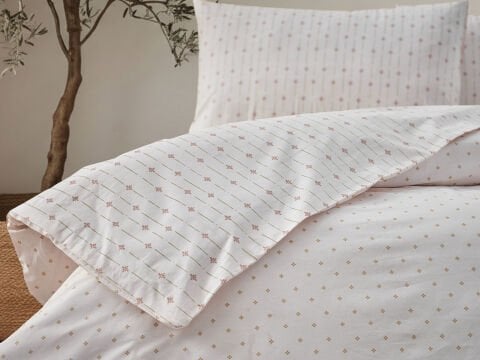 Boho Chic Spring Easy Cotton Ravel nevresim Takımı Çift Kişilik - Krem