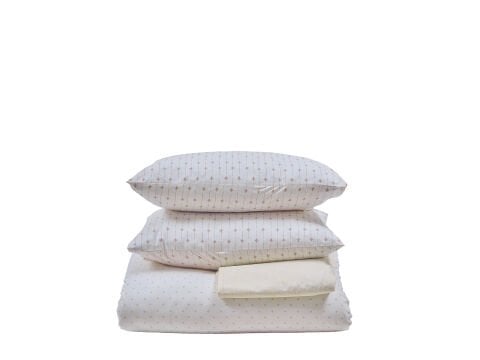 Boho Chic Spring Easy Cotton Ravel nevresim Takımı Çift Kişilik - Krem