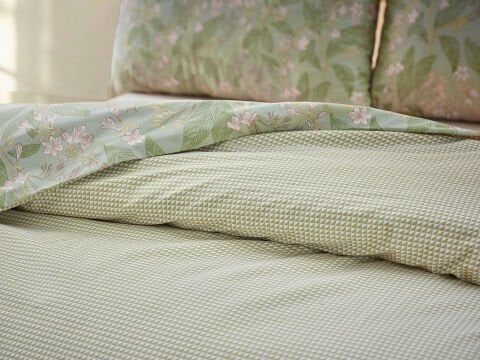 Boho Chic Spring Ranforce Florish Nevresim Takımı Tek Kişilik - Yeşil