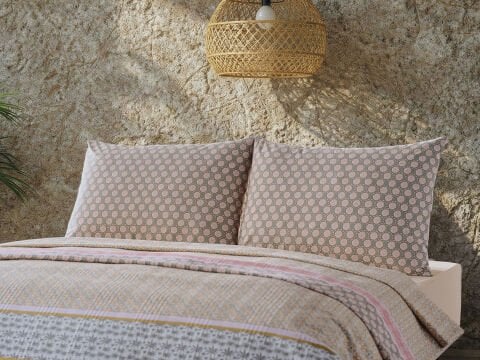 Boho Chic Spring Marwen Pike Takımı Mirabel Çift Kişilik - Bej